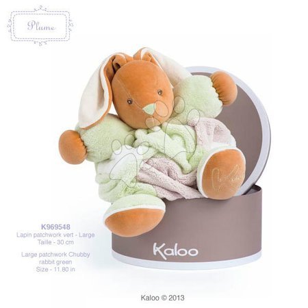 Pro miminka - Plyšový králíček Plume-Patchwork Green Rabbit Kaloo - 2