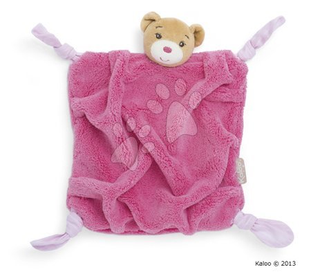 Hračky do postieľky  - Plyšový medvedík na maznanie Plume-Raspberry Bear Doudou Kaloo