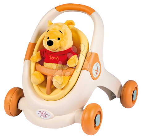 Dockvagnar - Pedagogisk gåstol och dockvagn Winnie the Pooh Baby Walker 3-i-1 Smoby