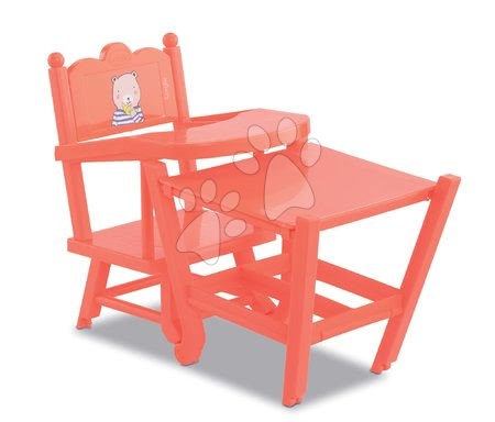 Stoličky pre bábiky - Jedálenská stolička High Chair 2in1 Mon Grand Poupon Corolle pre 36-42 cm bábiku ružová
