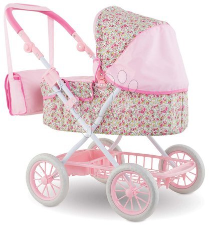 Kinderwagen für Puppen  - Kinderwagen mit Wickeltasche Carriage Floral Corolle