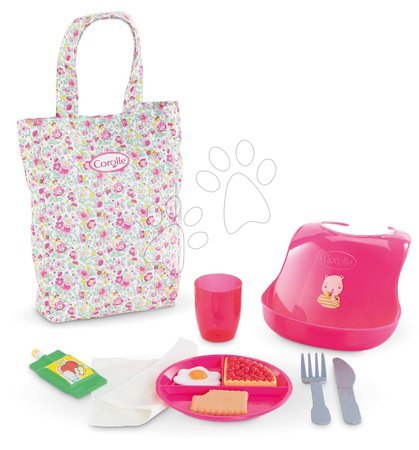 Accesorii pentru păpuși - Set de masă cu geantă și bavețică Large Meal Set Corolle