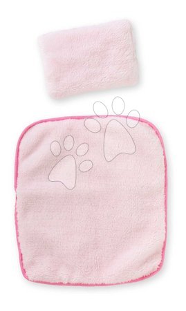 Játékbaba kiságyak és bölcsők - Fonott kosár takaróval és párnával játékbabának Braided Basket Set Plush Corolle_1