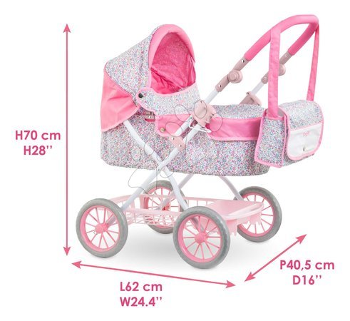 Poussettes à partir de 18 mois - Landau pour poupée Flowered Carriage Corolle - 12