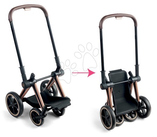 Passeggini per bambole set - Set passeggino trio con bambola Albane Cybex Black 3in1 Pram Corolle - 15