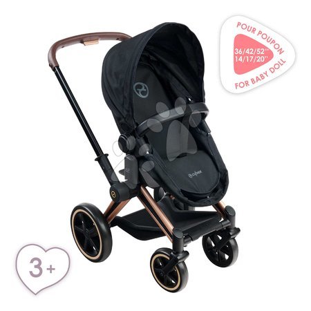 Passeggini per bambole set - Set passeggino trio con bambola Albane Cybex Black 3in1 Pram Corolle - 17