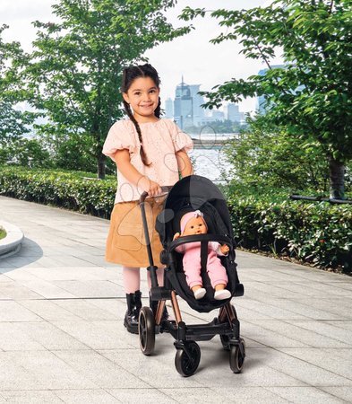 Passeggini per bambole set - Set passeggino trio con bambola Albane Cybex Black 3in1 Pram Corolle - 19