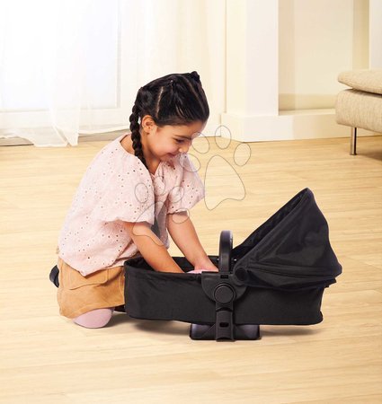 Passeggini per bambole set - Set passeggino trio con bambola Albane Cybex Black 3in1 Pram Corolle - 21