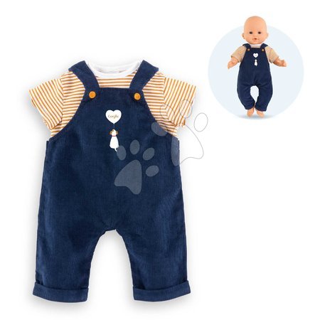 Oblečení pro panenky - Tričko a overal pro panenku T-shirt & Navy Blue Overall Mon Grand Poupon Corolle - 2