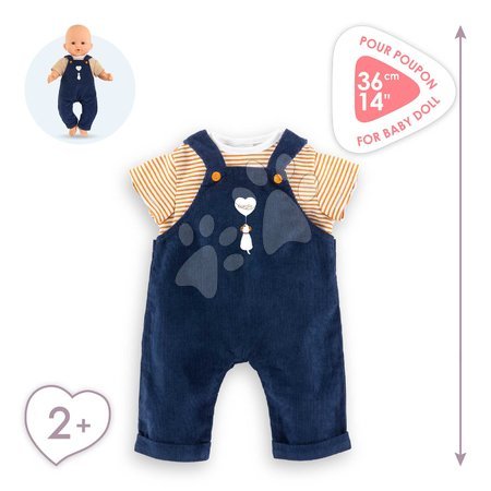 Oblečení pro panenky - Tričko a overal pro panenku T-shirt & Navy Blue Overall Mon Grand Poupon Corolle - 5