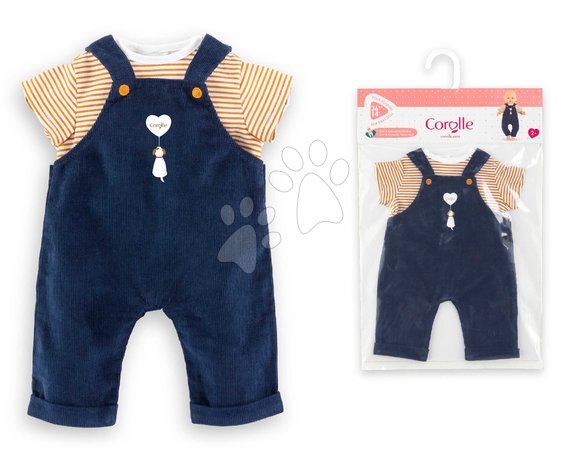 Oblečení pro panenky - Tričko a overal pro panenku T-shirt & Navy Blue Overall Mon Grand Poupon Corolle - 6
