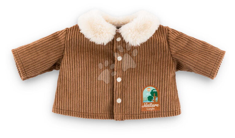 Od 2 do 3 rokov - Menčestrová bunda pre bábiku Velvet Jacket Little Explorer Mon Grand Poupon Corolle