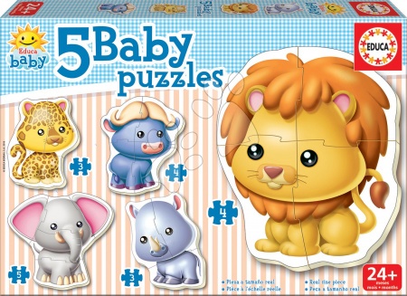 Rozvoj zmyslov a motoriky  - Baby puzzle Zvieratká z džungle Educa