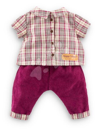 Od 2 do 3 rokov - Károvaná košeľa a nohavice pre bábiku Plaid Shirt & Pants Little Explorer Mon Grand Poupon Corolle