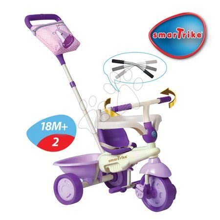 Rowerki trójkołowe od 10 miesiąca - Rowerek trójkołowy Safari Hippo Touch Steering smarTrike - 2