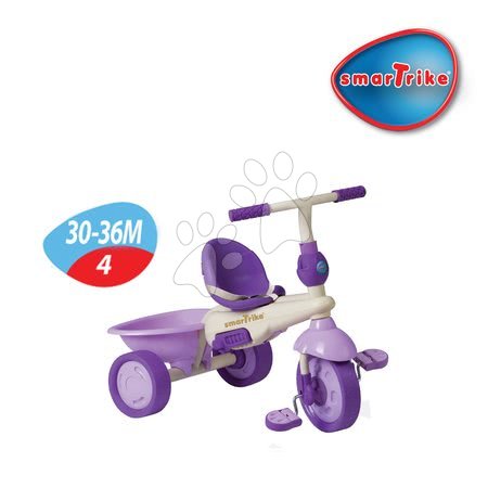 Rowerki trójkołowe od 10 miesiąca - Rowerek trójkołowy Safari Hippo Touch Steering smarTrike - 4
