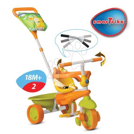 Tříkolky od 10 měsíců - Tříkolka Safari Žirafa Touch Steering smarTrike - 2
