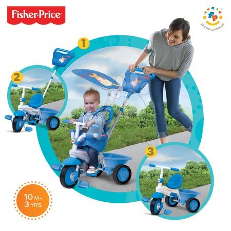 Trojkolky od 10 mesiacov - Trojkolka Fisher-Price Elite Blue smarTrike