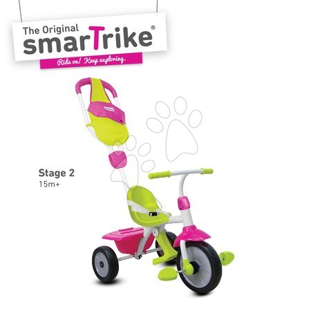 Rowerki trójkołowe od 10 miesiąca - Rowerek trójkołowy Play GL Pink 3w1 smarTrike - 2