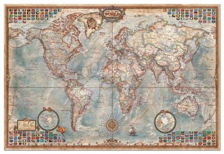 Puzzle a společenské hry - Puzzle The World Executive Map Educa_1