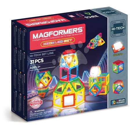 Bausätze Magformers  - Stavebnica magnetická Neónové svetlá Neon Led Set Hi-Tech Magformers - 5