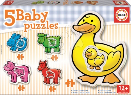 Puzzle pro nejmenší - Baby puzzle Zvířátka s kachničkou Educa - 1