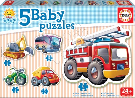 Puzzle pre najmenších - Baby puzzle Dopravné prostriedky Educa