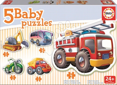 Jucării pentru bebeluși - Puzzle bebe Mijloace de transport Educa_1