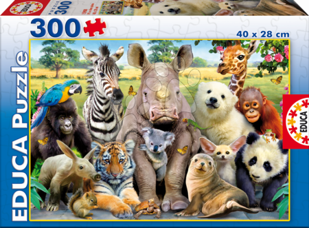Puzzle Animale - Poză de clasă Educa 300 buc de la vârsta de 8 ani de la 8 ani