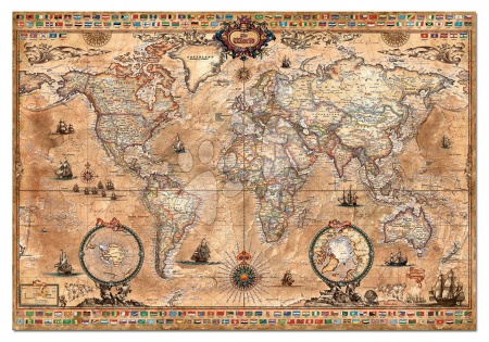  - Puzzle Antique World Map Educa 1000 elementów od 12 lat_1