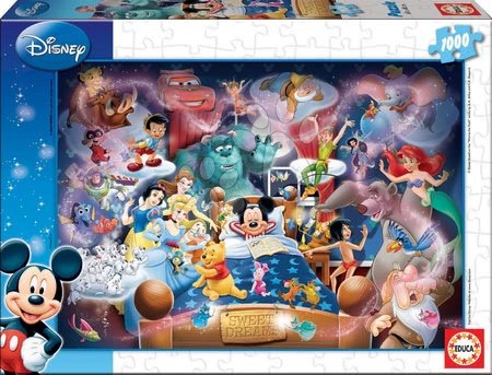Puzzle cu 1000 de bucăți - Puzzle Disney Family Mickey Dream Educa - 1