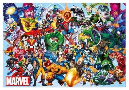 Marvel - EDUCA 15193 PUZZLE 1000 dielov Marvel, Heroes 1000 ks + lepidlo Fix Puzzle_1