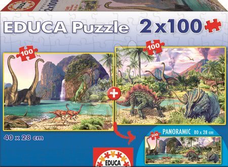 Puzzle - Puzzle panoramatické Dino Educa_1