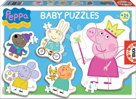 Puzzle pre najmenších - Puzzle pre najmenších Baby 5 Disney Peppa Pig Educa