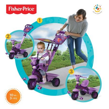 Tříkolky od 10 měsíců - Tříkolka Fisher-Price Royal Purple smarTrike - 1