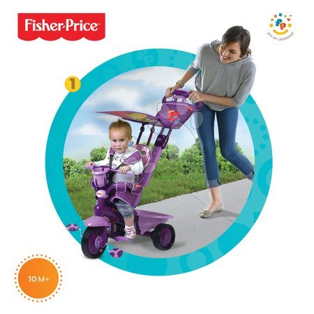Tříkolky od 10 měsíců - Tříkolka Fisher-Price Royal Purple smarTrike - 2