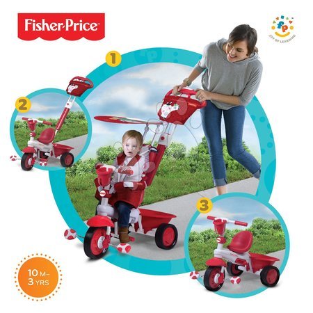 Tříkolky od 10 měsíců - Tříkolka Fisher-Price Royal Red smarTrike - 1