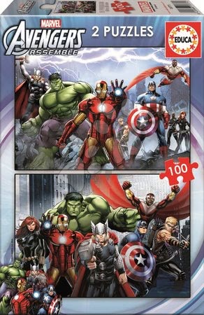 Avengers - Otroške puzzle Avengers Educa 2x100 delov od 5 leta_1