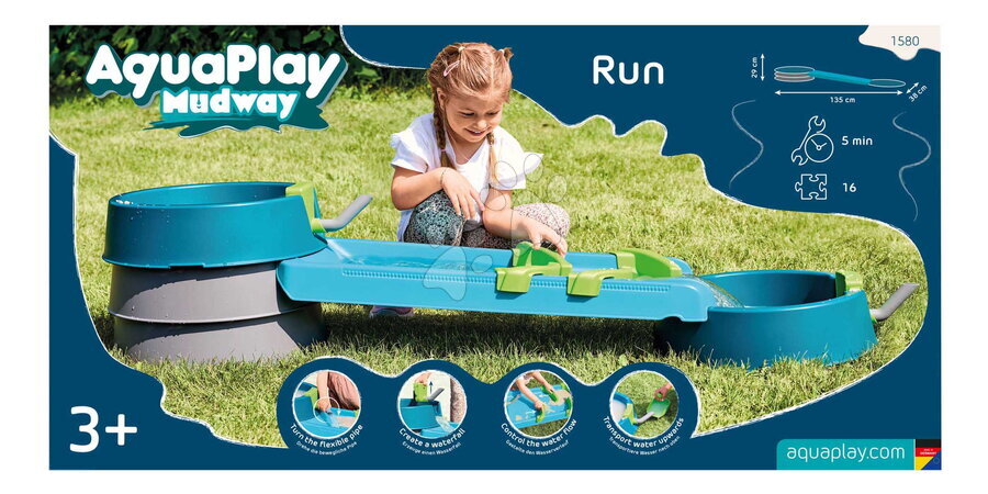 Vodní dráhy pro děti - Vodní a bahenní dráha o délce 1,35 m Mudway Run AquaPlay - 46