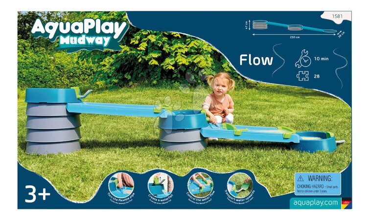 Vodne dráhy pre deti - Vodná a bahenná dráha s dĺžkou 2,3 m Mudway Flow AquaPlay - 51