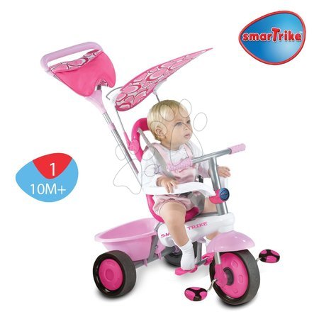 Tricikli za djecu od 10 mjeseci - SMART TRIKE 1460202 Trojkolka PLUS FRESH - ružovo-biela +10 mesiacov - 2