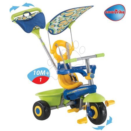 Neaktívna Staré položky - SMART TRIKE 1461100 Trojkolka PLUS FRESH - modro-žlto-zelená +10 mesiacov - 2