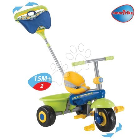 Neaktívna Staré položky - SMART TRIKE 1461100 Trojkolka PLUS FRESH - modro-žlto-zelená +10 mesiacov - 3