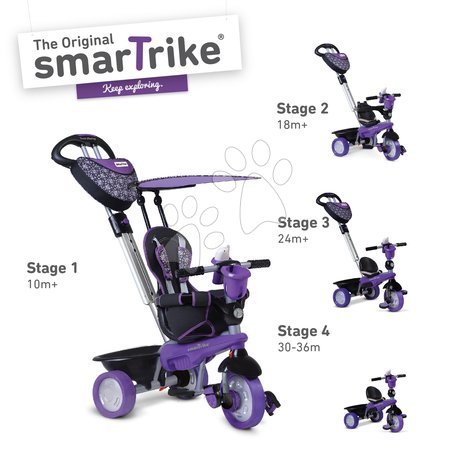 Kinderdreiräder ab 10 Monaten - Dreirad Dream Team Purple&Black Touch Steering 4v1 smarTrike - 1