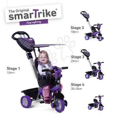 Kinderdreiräder ab 10 Monaten - Dreirad Dream Team Purple&Black Touch Steering 4v1 smarTrike - 5