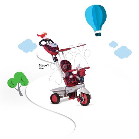 Tříkolky od 10 měsíců - Tříkolka Dream Team Red Touch Steering 4v1 smarTrike - 7