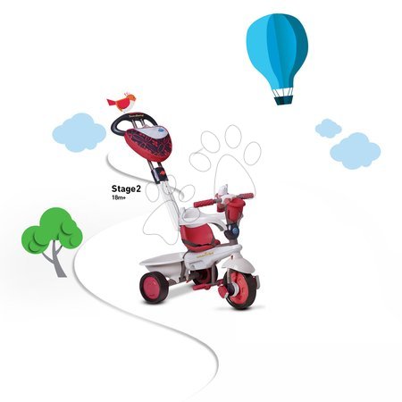 Tříkolky od 10 měsíců - Tříkolka Dream Team Red Touch Steering 4v1 smarTrike - 8