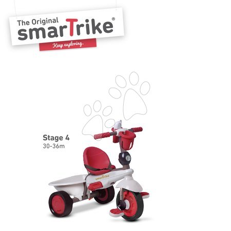 Tříkolky od 10 měsíců - Tříkolka Dream Team Red Touch Steering 4v1 smarTrike - 5