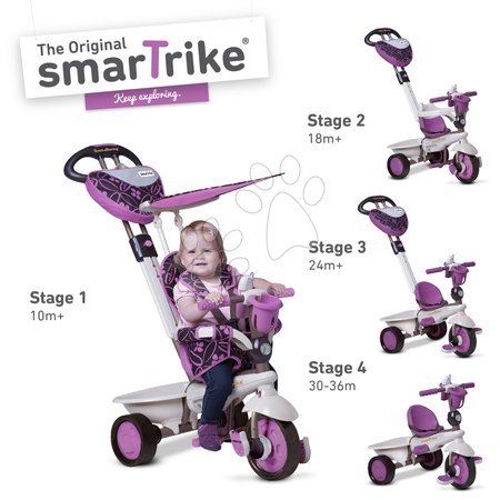 Tříkolky od 10 měsíců - Tříkolka Dream Team Purple Touch Steering 4v1 smarTrike - 6
