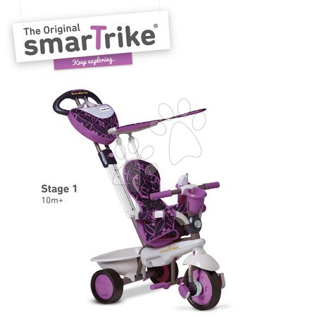 Tříkolky od 10 měsíců - Tříkolka Dream Team Purple Touch Steering 4v1 smarTrike